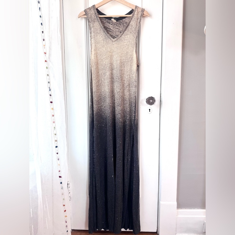 Free People We the free Galaxy Black Ombré Sleeveless Maxi Dress Slip XS